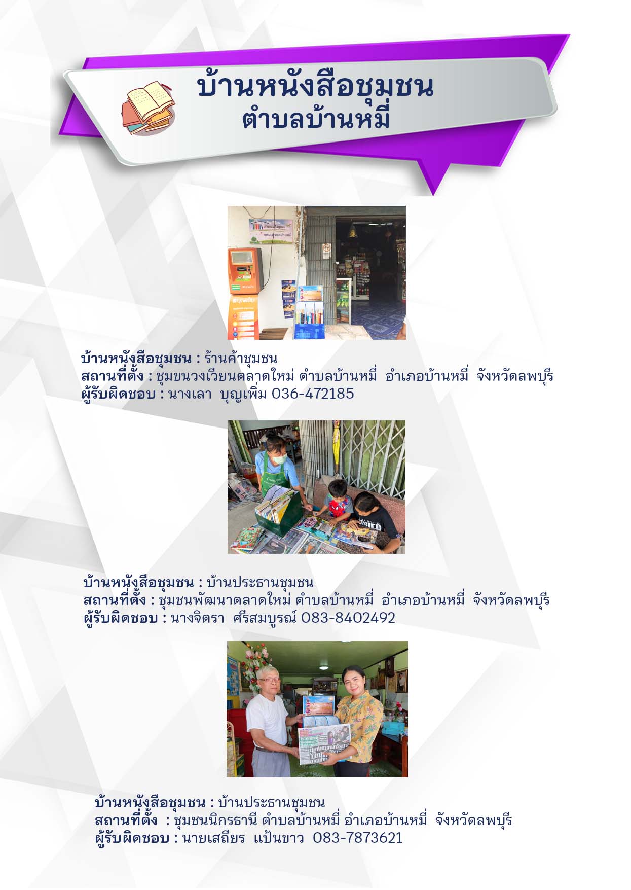 บ้านหนังสือชุมชนบ้านหมี่