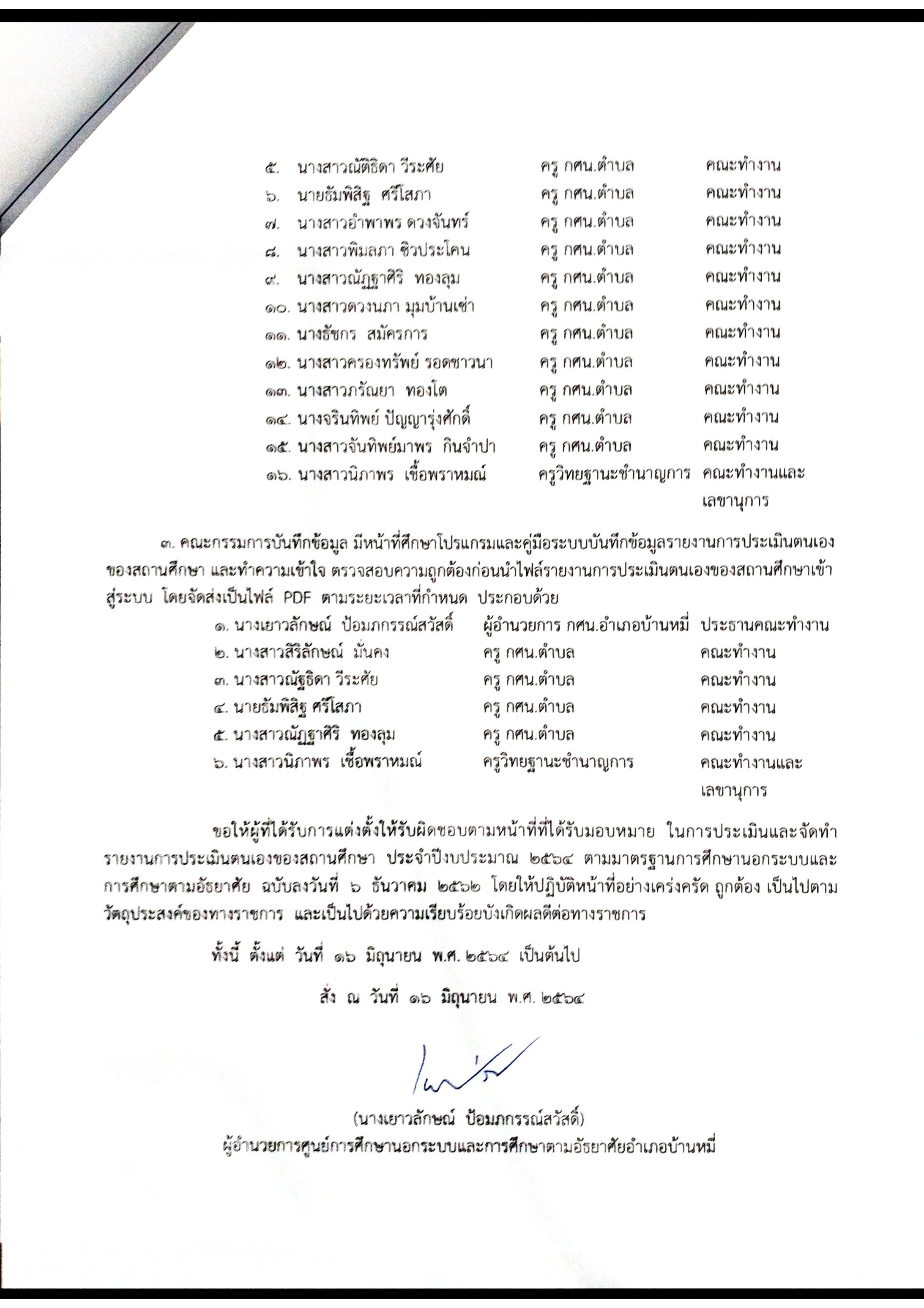 คำสั่งคณะทำงาน sar ปี 64 005